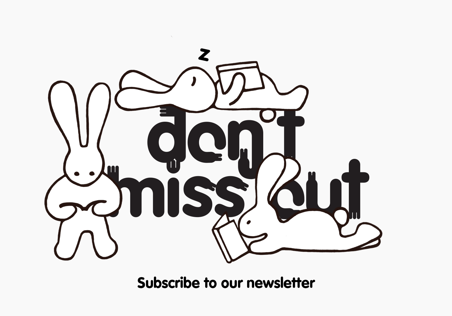 rabbits resting and reading